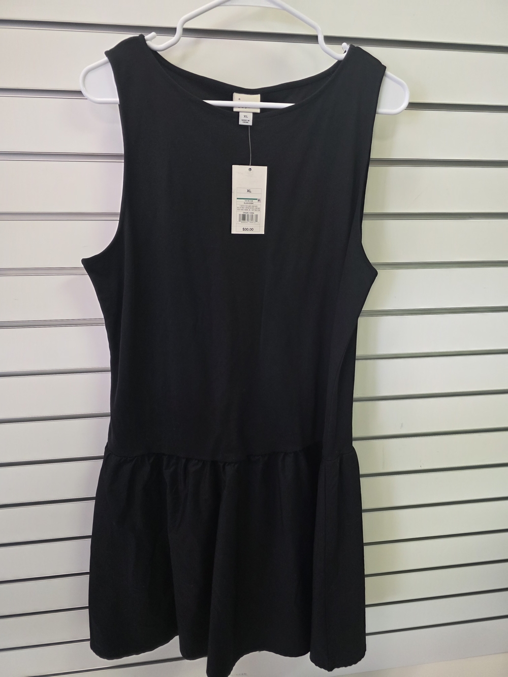 a new day Black Crewneck Dress with Tag - XL